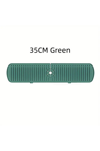 Choice7 حصائر سيليكون خضراء 35 سم لتجميع مياه الصنبور، وسادات تجفيف مانعة للا...