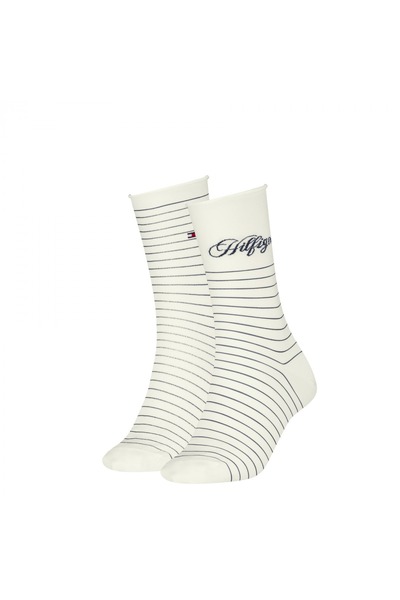 Tommy Hilfiger TH WOMEN SOCK 2P HILFIGER STRIPE Kadın Mavi Çorap - S701236455