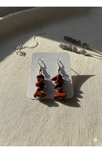 Meneva Aksesuar Jasper Natural Stone Earrings