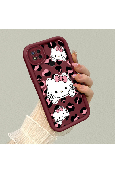 quırkshıeld Redmi 9C Uyumlu Silikon Malzeme Darbeye Dayanıklı Bordo Renkli Kı...