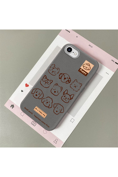 CASEVIBE iPhone 7/8/SE 2020 2022 Uyumlu, çizgi film desenli deri dokulu silik...