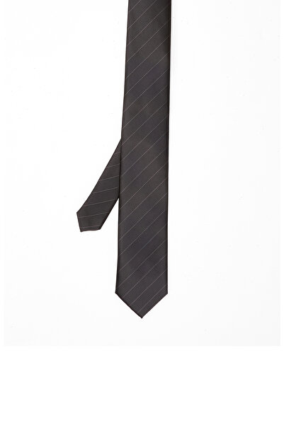 Network Siyah Çizgili Kravat