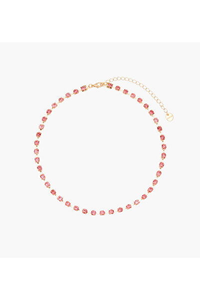 Lifestyle Metal Stone Embellished Choker Necklace