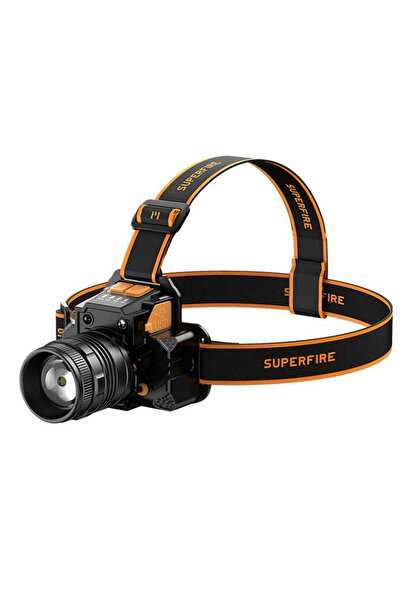 Supfire HL58 LED Headlamp, 350 lm, USB Rechargeable, Black