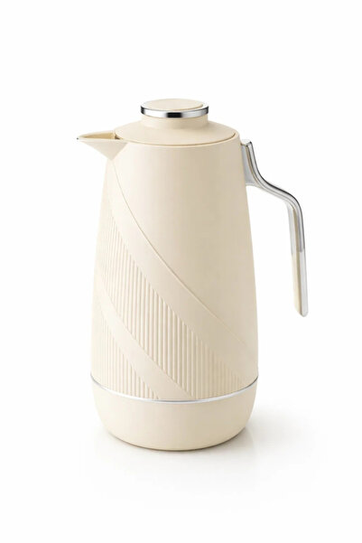 Urbanza Cream Insulated Vacuum Flask Jug with Ergonomic Handle for Tea Coffee...