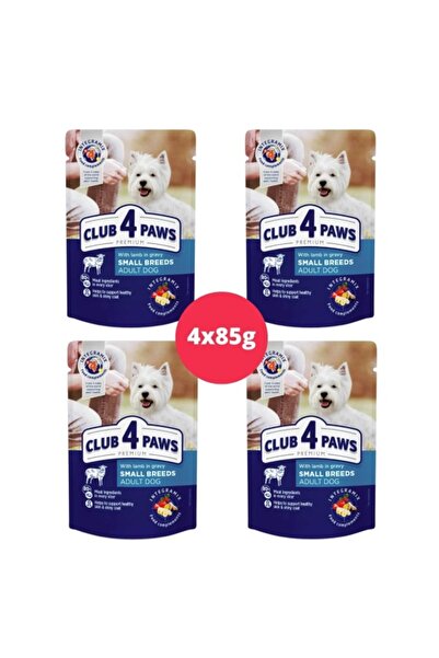 Kormotech Club 4 Paws Adult Mini - Hrană umedă premium - Miel - 4 x 85 g