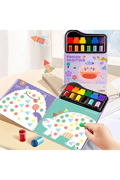 DOMİ جار ميلو - الرسم بالأصابع - متعة ختم أطراف الأصابع - 7 قطع