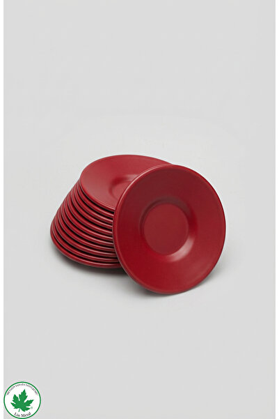 LİNMETAL 12'li Metal Çay Tabağı, Kırılmaz, Paslanmaz Modern Çay Tabağı Seti K...