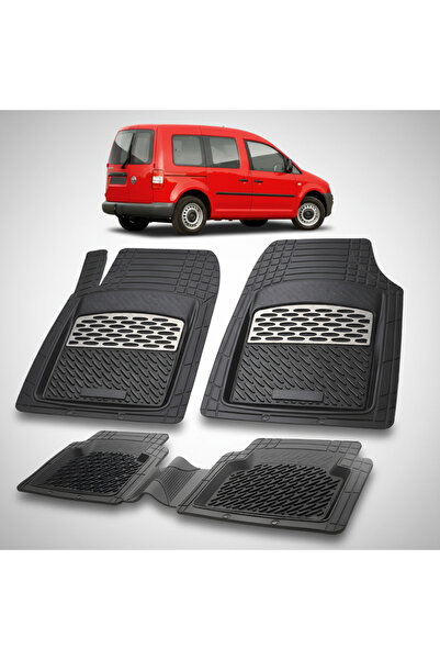 TEAMCAR Covorașe tip tavă compatibile cu Volkswagen Caddy 2003-2010, argintii