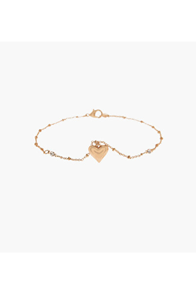 Lifestyle Metallic Heart Pendant Anklet