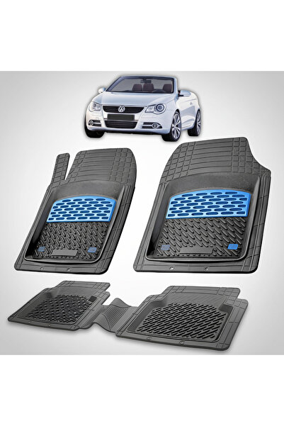 TEAMCAR Стелки за под, съвместими с Volkswagen Eos 2006-2010, сини