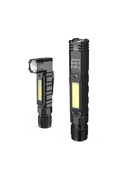 Supfire Lanternă LED G19, 500 lm, 5 moduri, reîncărcabilă prin USB, neagră