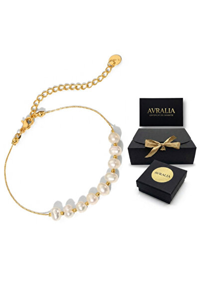AVRALIA Brățară Placată cu Aur 18K – Ediție Elegantă cu Perle
