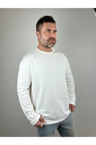 LudoWear Men's Long-Sleeved T-Shirt Ecru/Black