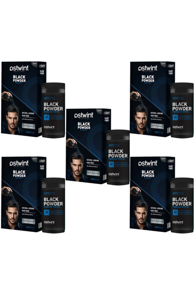 Ostwint Pachet de 5 ceară pudră neagră - Pentru păr negru și subțire 20g