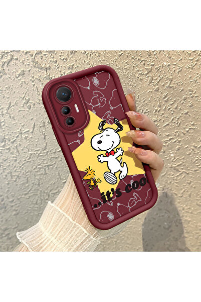 ucuc حافظة من السيليكون باللون الأحمر الداكن متوافقة مع Mi 13 Lite، حافظة حما...