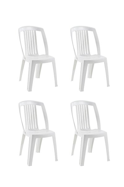 Papatya Favori Sandalye 4lü Paket - Plastik Bahçe Balkon Sandalyesi Siyah