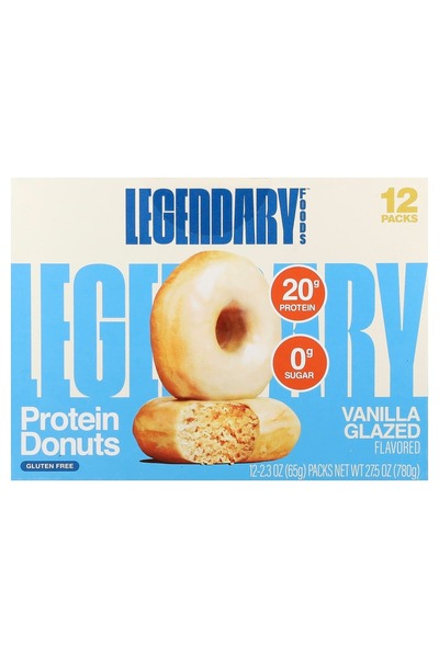 LEGENDARY FOODS دونات البروتين الأسطورية 63 غرام بنكهة الفانيليا