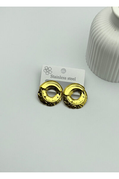 BİJU YILMAZ حلق دائري من الفولاذ الذهبي - 25-clk46