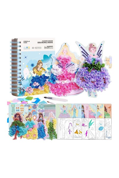DOMİ Jar Melo - Fashion Design Drawing Book - Magic Princess - 27 Pcs
