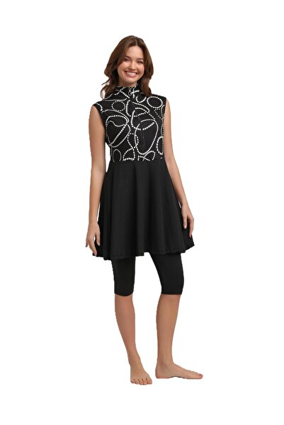 Chelly Sleeveless Pleated Semi-Closed Swimsuit