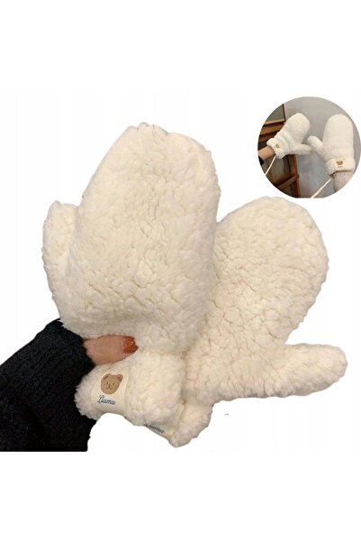 Other Women's Winter Gloves Plush Warm Fur Mittens