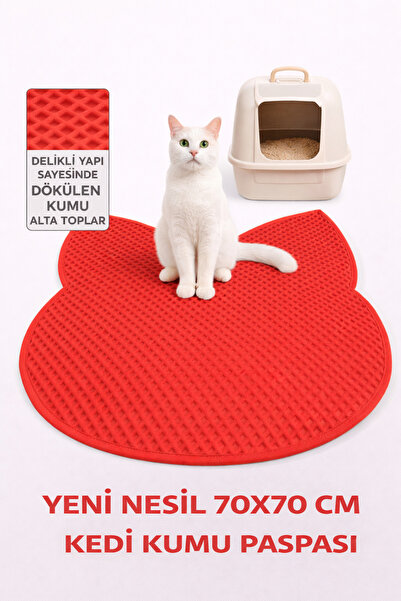 CATEVA Yeni Nesil Elekli Kedi Kumu Paspası 70 x 70 cm.