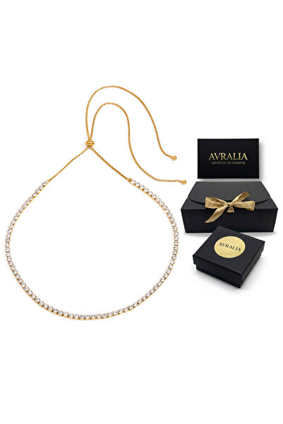 AVRALIA Colier Tennis Premium Placat cu Aur 18K – Cristale Zirconiu