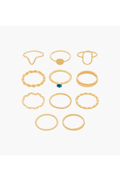 Lifestyle Pack of 11 Assorted Metal Ring