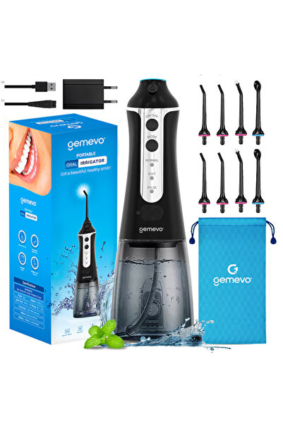 gemevo Gemevo® Family cordless oral irrigator, portable, IPX7, 300 ml tank, b...