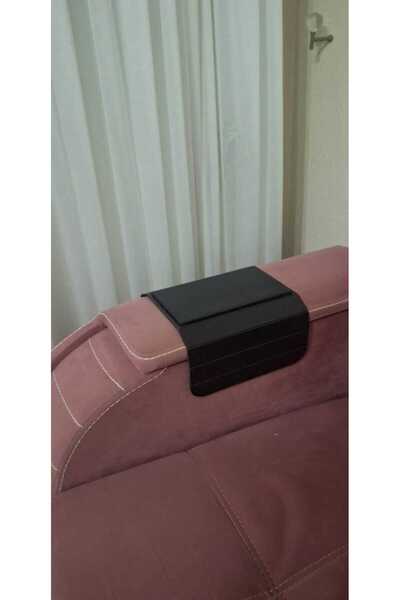 Hürrem Siyah Derili Koltuk Kolçak Sehpası 26x44