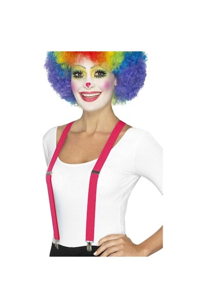 Smiffys Bretele roz pentru clovn