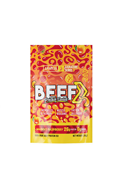 Sporter كيس بروتين لحم بقري معزول بنكهة التوت والمانجو، حصة واحدة