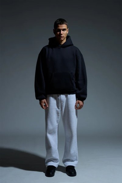 ZEMLİYA -Men's 3 Thread O Oversized Plain Sweatshirt – Street Fashion Relaxed...