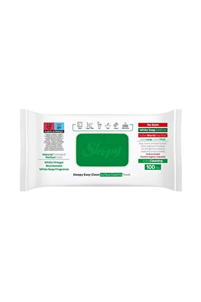 Sleepy Set 2 x 100 Wet Wipes, Sleepy, with Bicarbonate, Multi-Surface, White ...