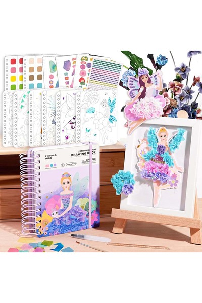 DOMİ Jar Melo - Fashion Design Drawing Book - Dreamy Fairy - 6 Pcs