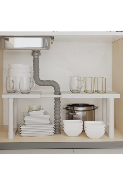 decorev Raft organizator reglabil sub chiuvetă pentru dulap