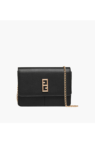 Adore Sam Metallic Accent Crossbody Bag with Chain Strap