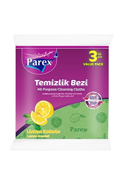Parex Set of 8 x 3 Parex Multifunctional Microfiber Cloths, with Lemon