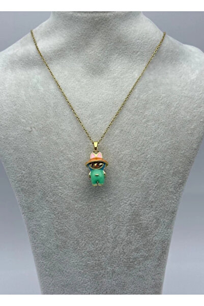 BİJU YILMAZ قلادة لابو الذهبية الفولاذية - 25-ctr345