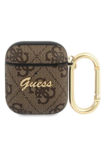 Guess 4G Script Metal Case for Apple AirPods 1/2 Brown