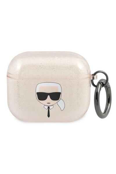 Karl Lagerfeld Glitter Gold Protective Case for Apple AirPods 3