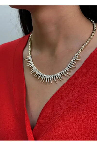 BİJU YILMAZ Vip stone design necklace - 25-vipk20