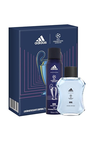 adidas Uefa Goal Men's Gift Box, After Shave Lotion 100 ml, Deodorant 150 ml