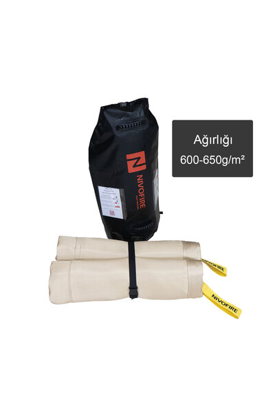 nivofire Elektrikli Araç Yangın Battaniyesi 6mx8m DIN SPEC 91489 Sertifikalı