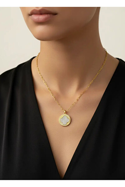 BİJU YILMAZ Steel Mix Clover Necklace - 25-Clkk128