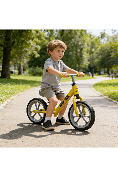 B.Duck - Kids Balance Bike, Adjustable seat & handlebar, Indoor/Outdoor Ride, Yellow, 2-5 Y