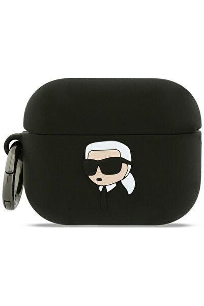 Karl Lagerfeld 3D Silicone Case for Apple AirPods Pro 3 - Black