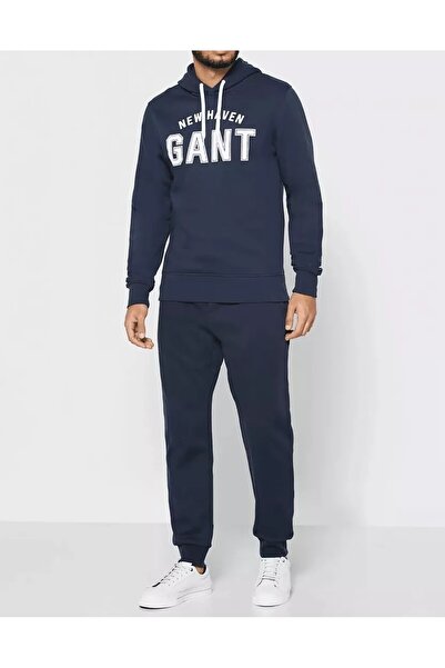 Gant Logo Print Drawstring Hoodie