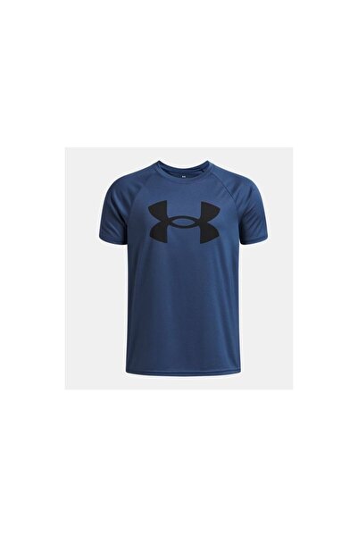 Under Armour UA Tech pentru băieți ™   Tricou albastru cu logo mare